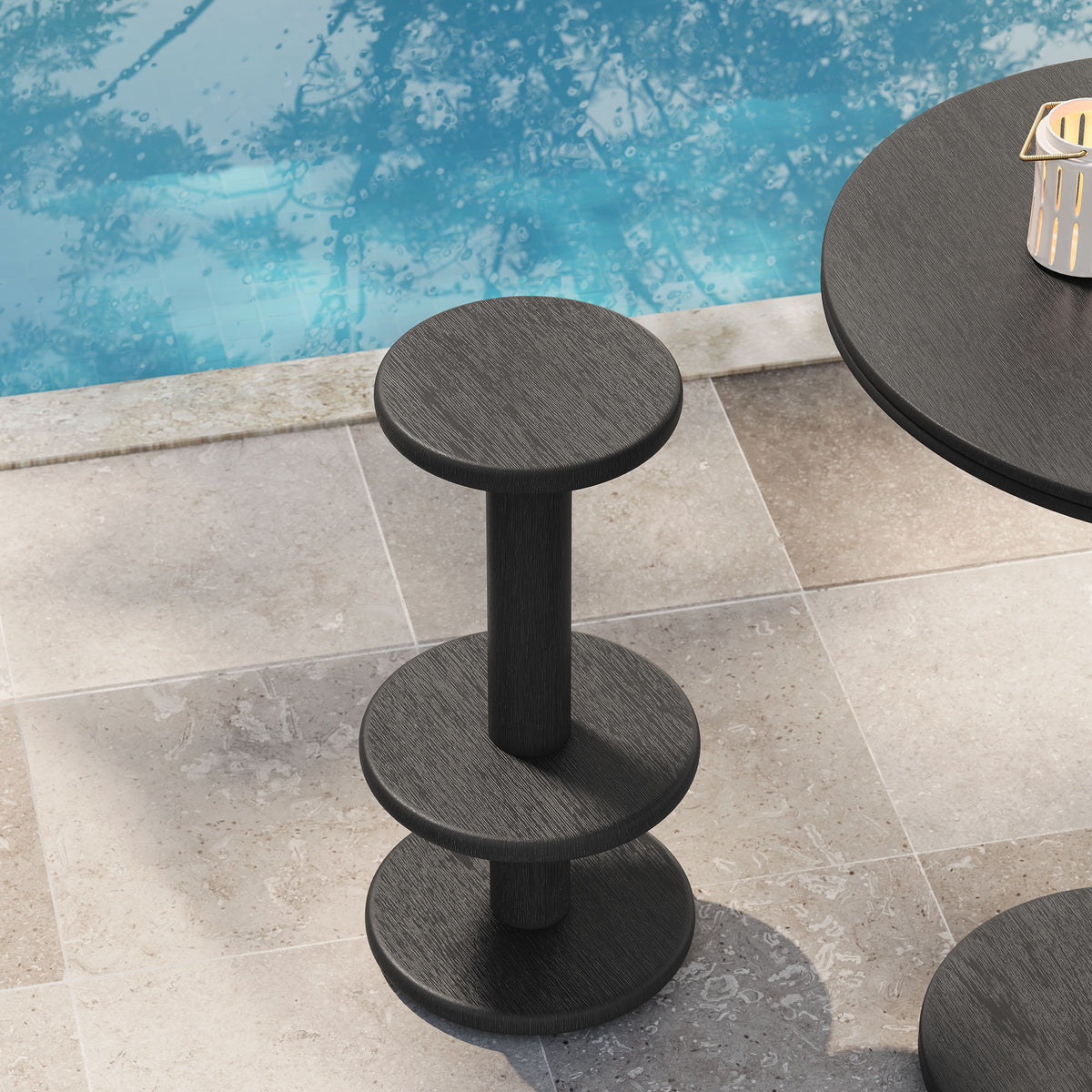 Neo 15 Inch Round Indoor - Outdoor Patio Patio Wood Bar Stools by Modway
