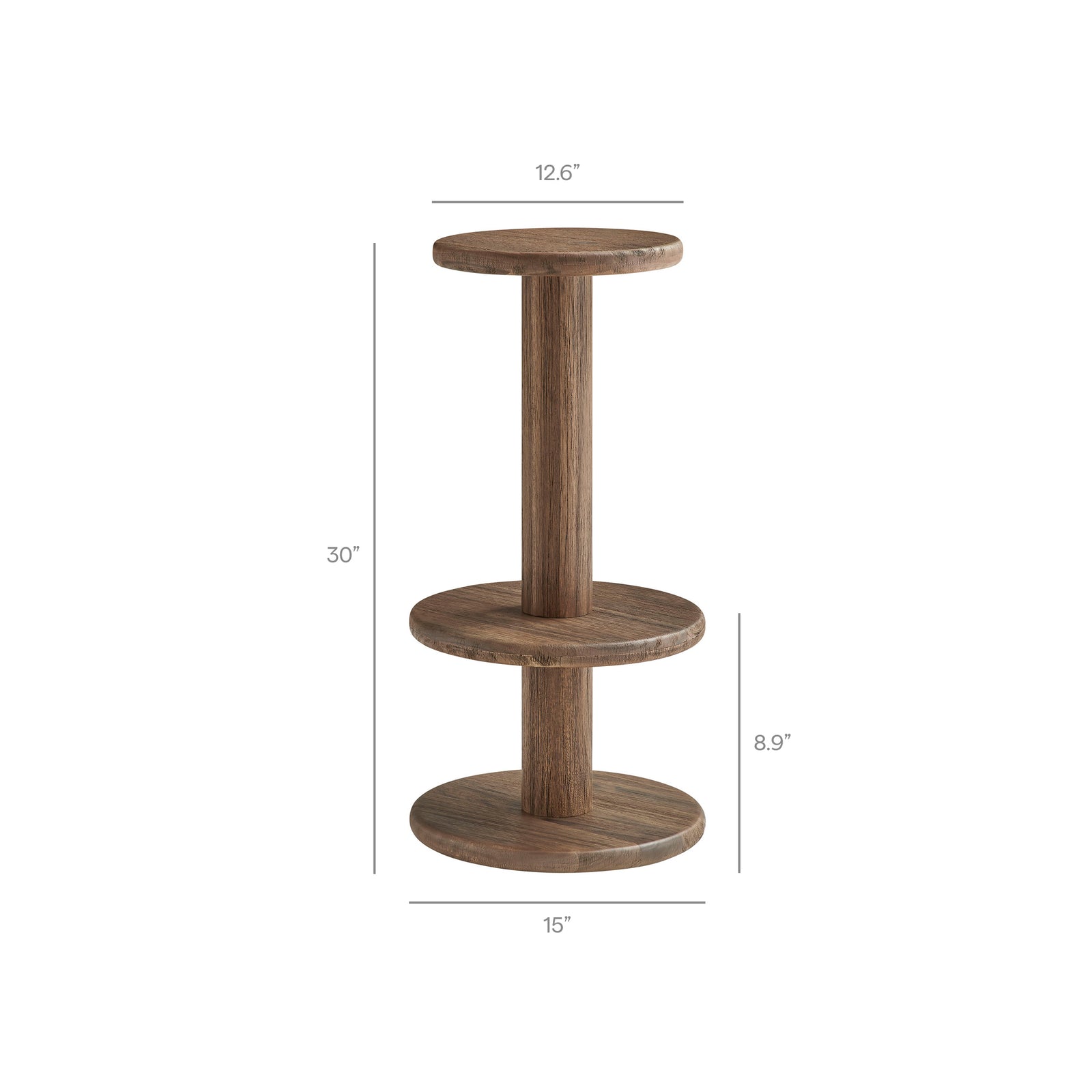 Neo 15 Inch Round Indoor - Outdoor Patio Patio Wood Bar Stools by Modway