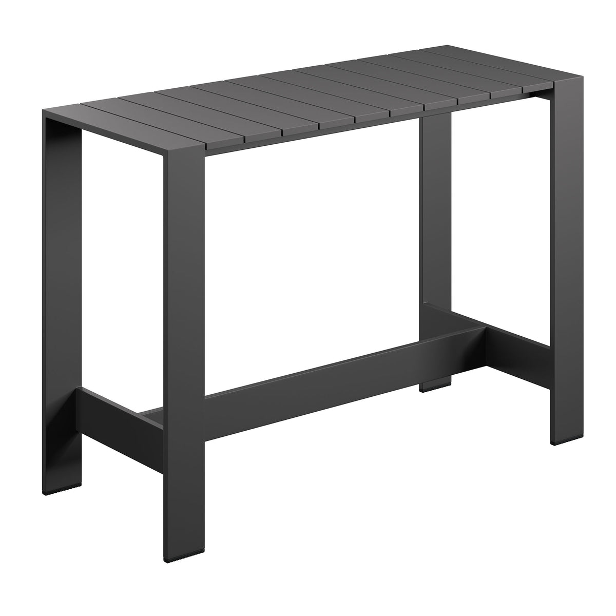 Tahoe 59 Inch Rectangle Outdoor Patio Aluminum Bar Table by Modway