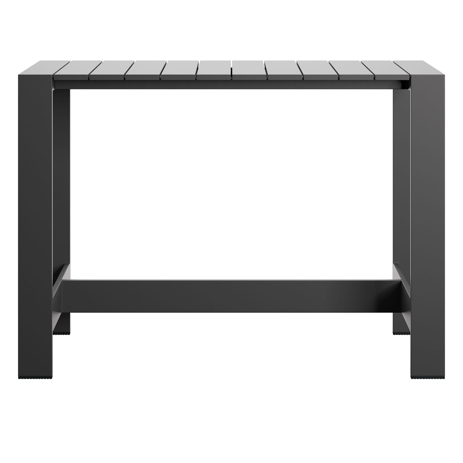 Tahoe 59 Inch Rectangle Outdoor Patio Aluminum Bar Table by Modway