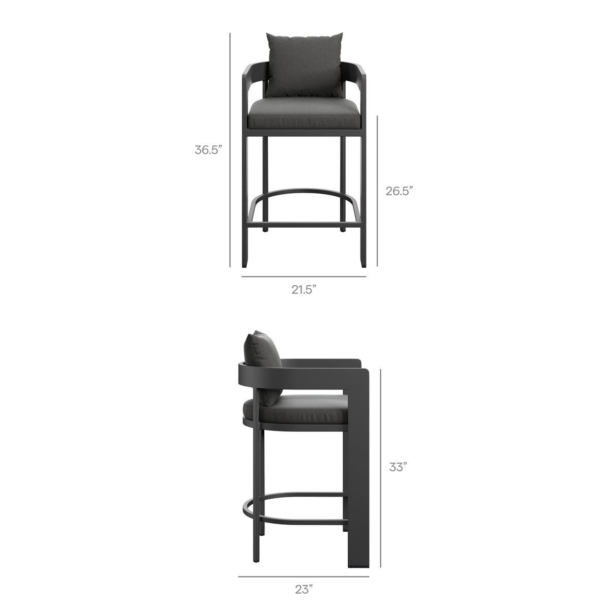 Tahoe Outdoor Patio Patio Aluminum Counter Stool by Modway