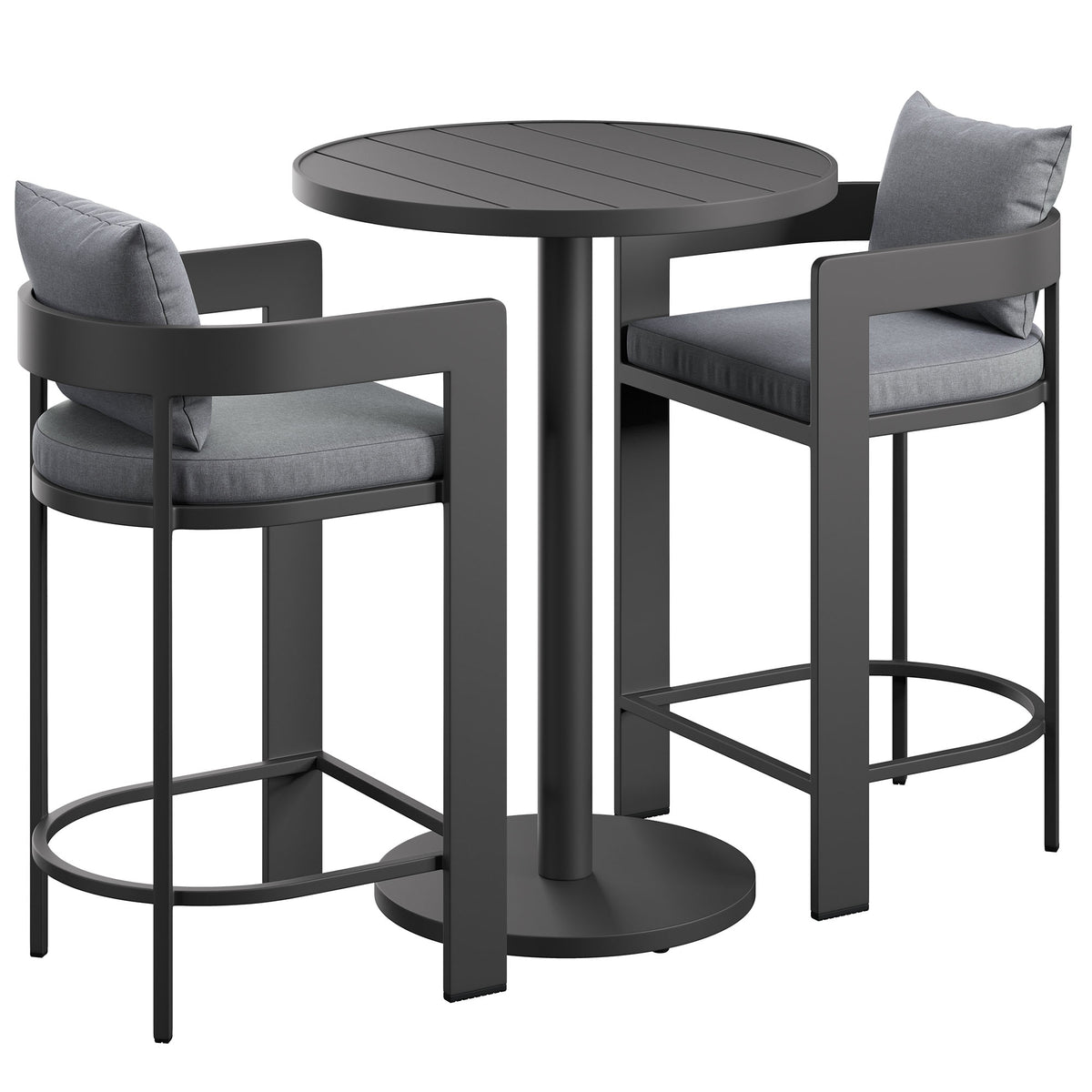 Tahoe 3-Piece Outdoor Patio Aluminum Bar Set by Modway
