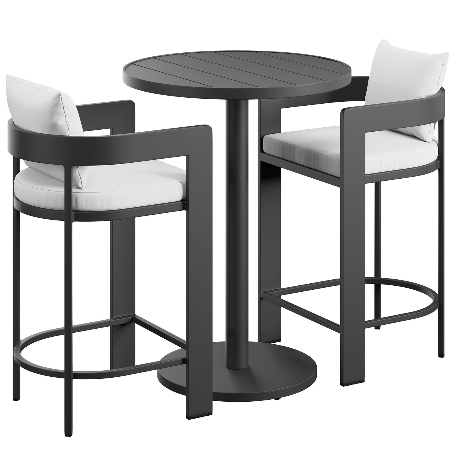 Tahoe 3-Piece Outdoor Patio Aluminum Bar Set by Modway