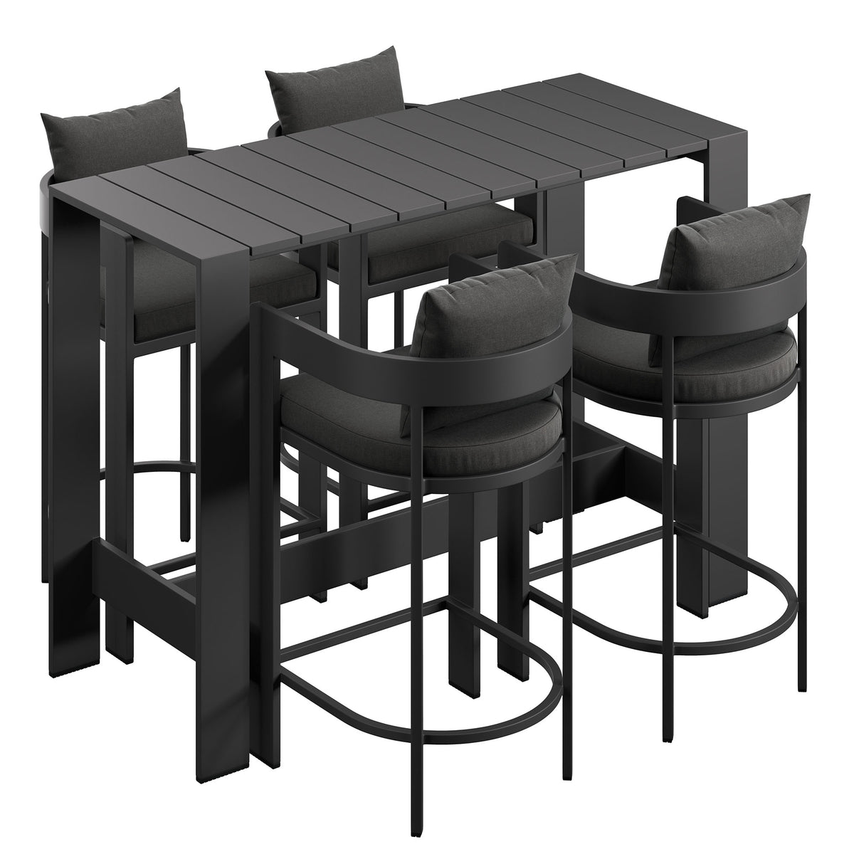 Tahoe 5-Piece Outdoor Patio Bar Table Set by Modway