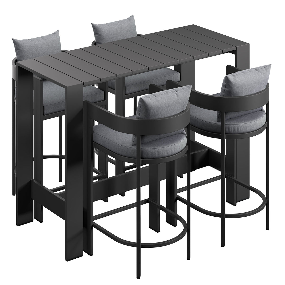 Tahoe 5-Piece Outdoor Patio Bar Table Set by Modway