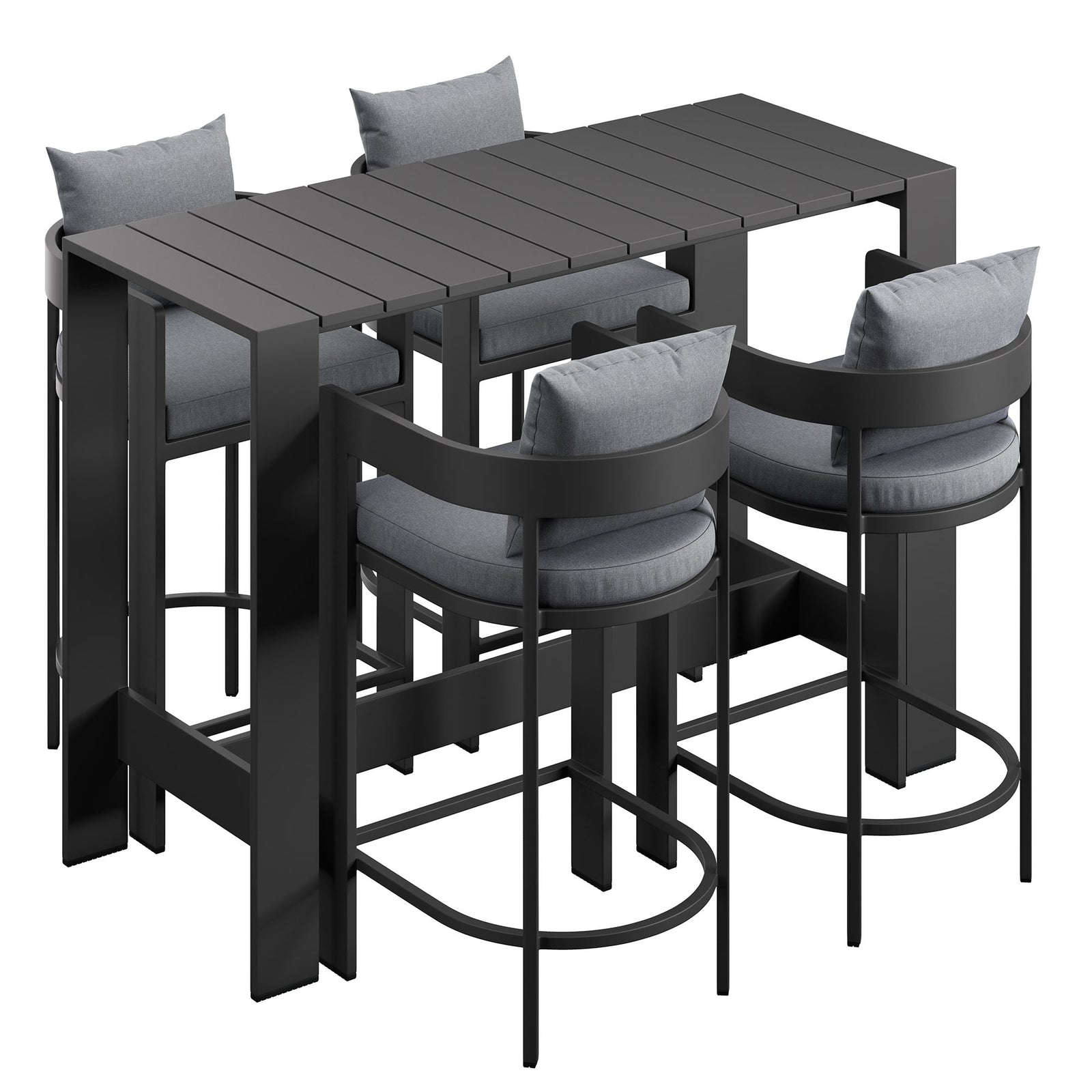 Tahoe 5-Piece Outdoor Patio Bar Table Set by Modway