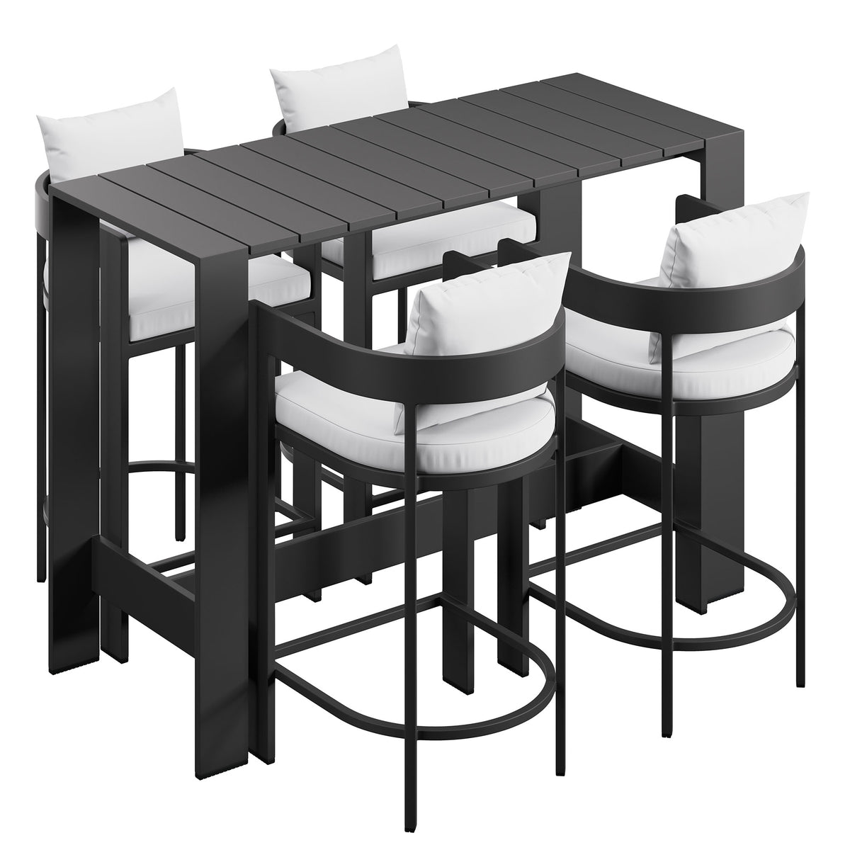 Tahoe 5-Piece Outdoor Patio Bar Table Set by Modway