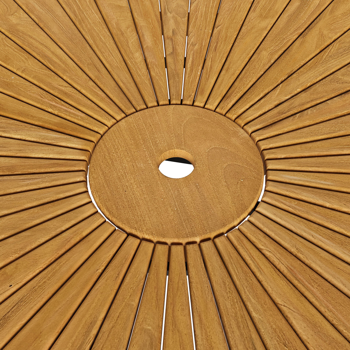 Cielo 59" Sunburst Outdoor Patio Teak Dining Table by Modway