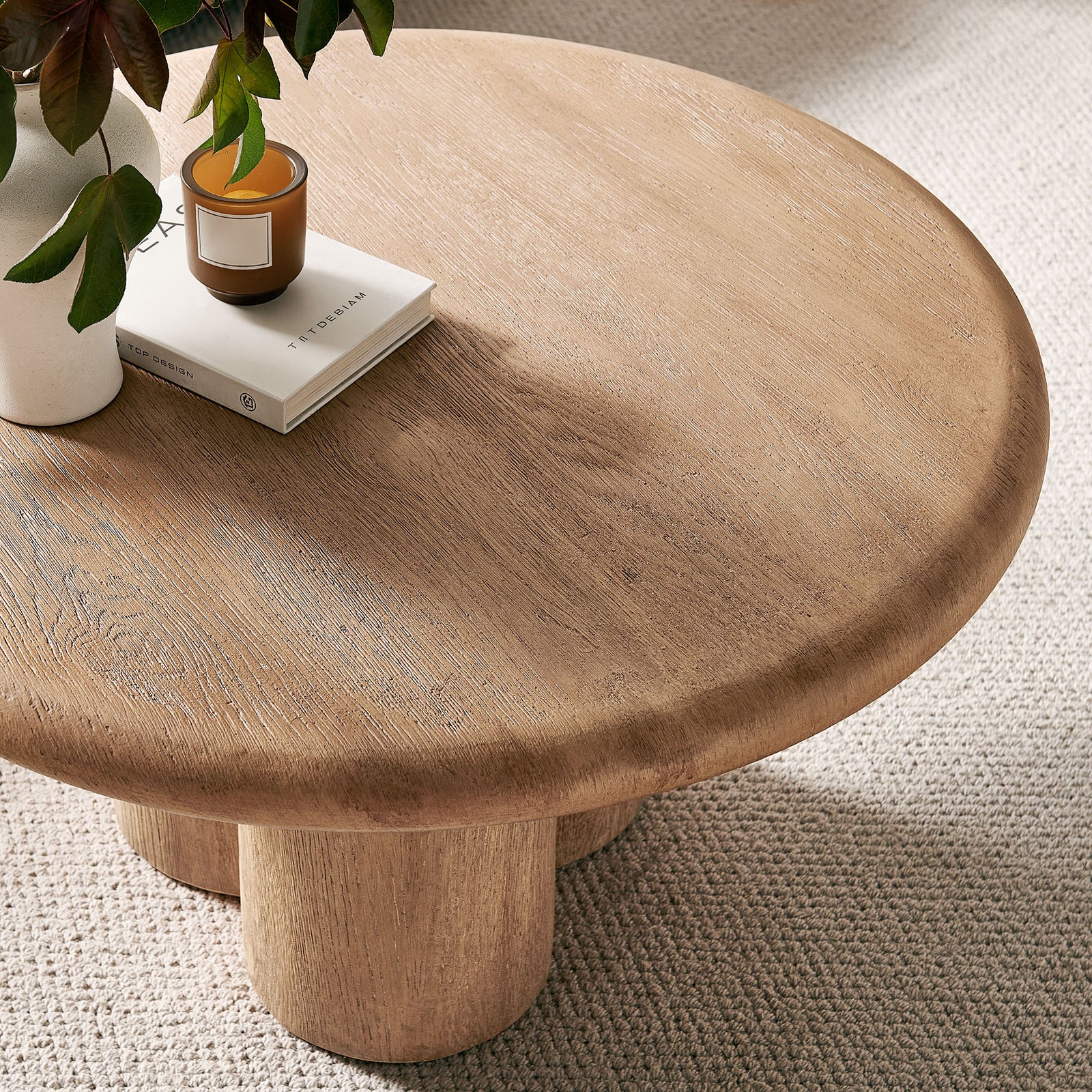 Tori 31 Inch Round Indoor and Outdoor Patio Coffee Table by Modway