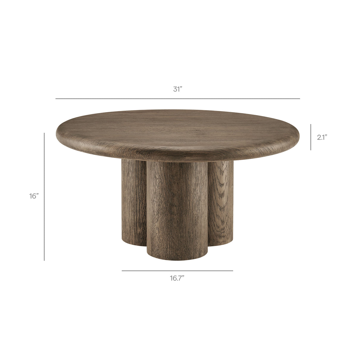 Tori 31 Inch Round Indoor and Outdoor Patio Coffee Table by Modway