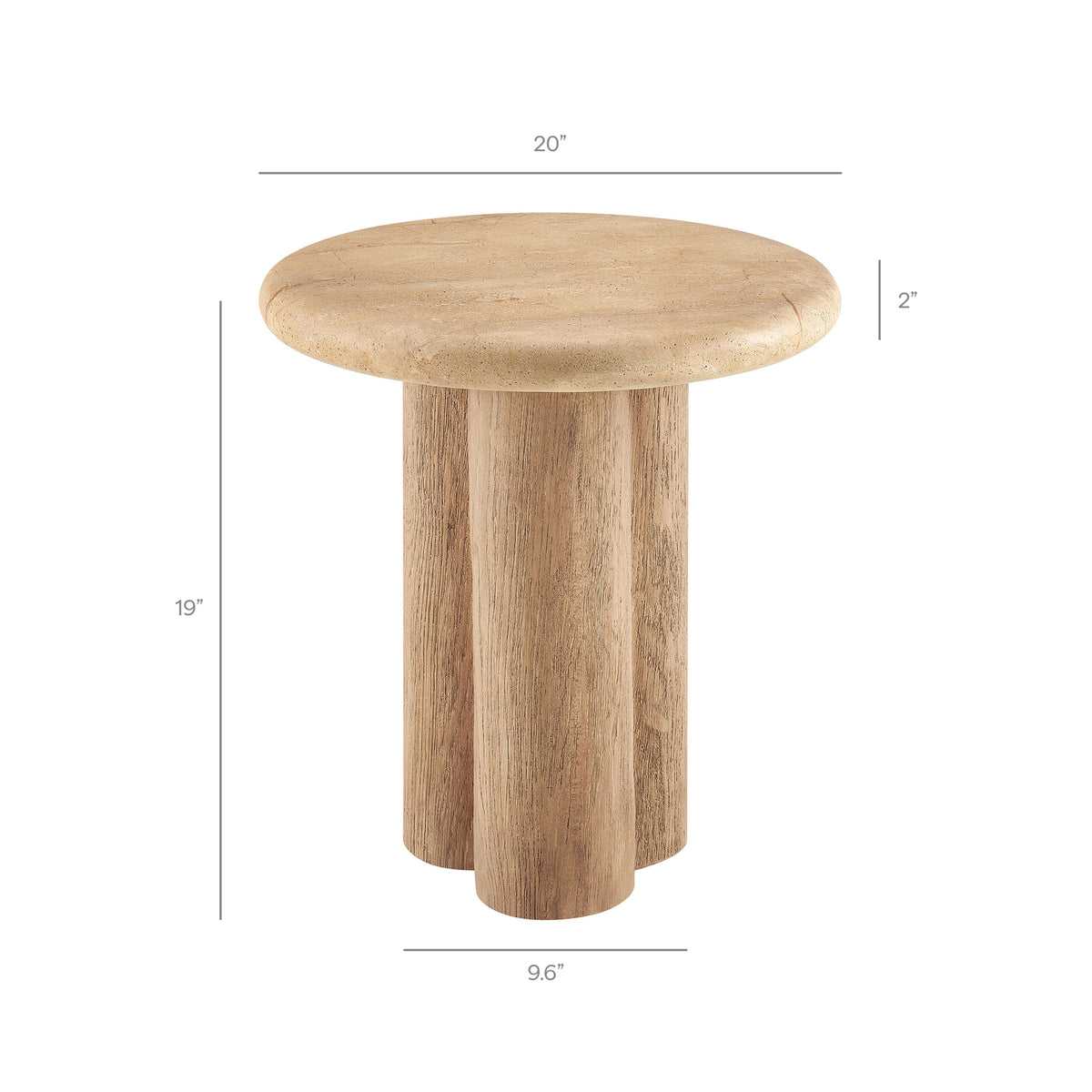 Tori 20 Inch Round Indoor and Outdoor Patio Side Table by Modway