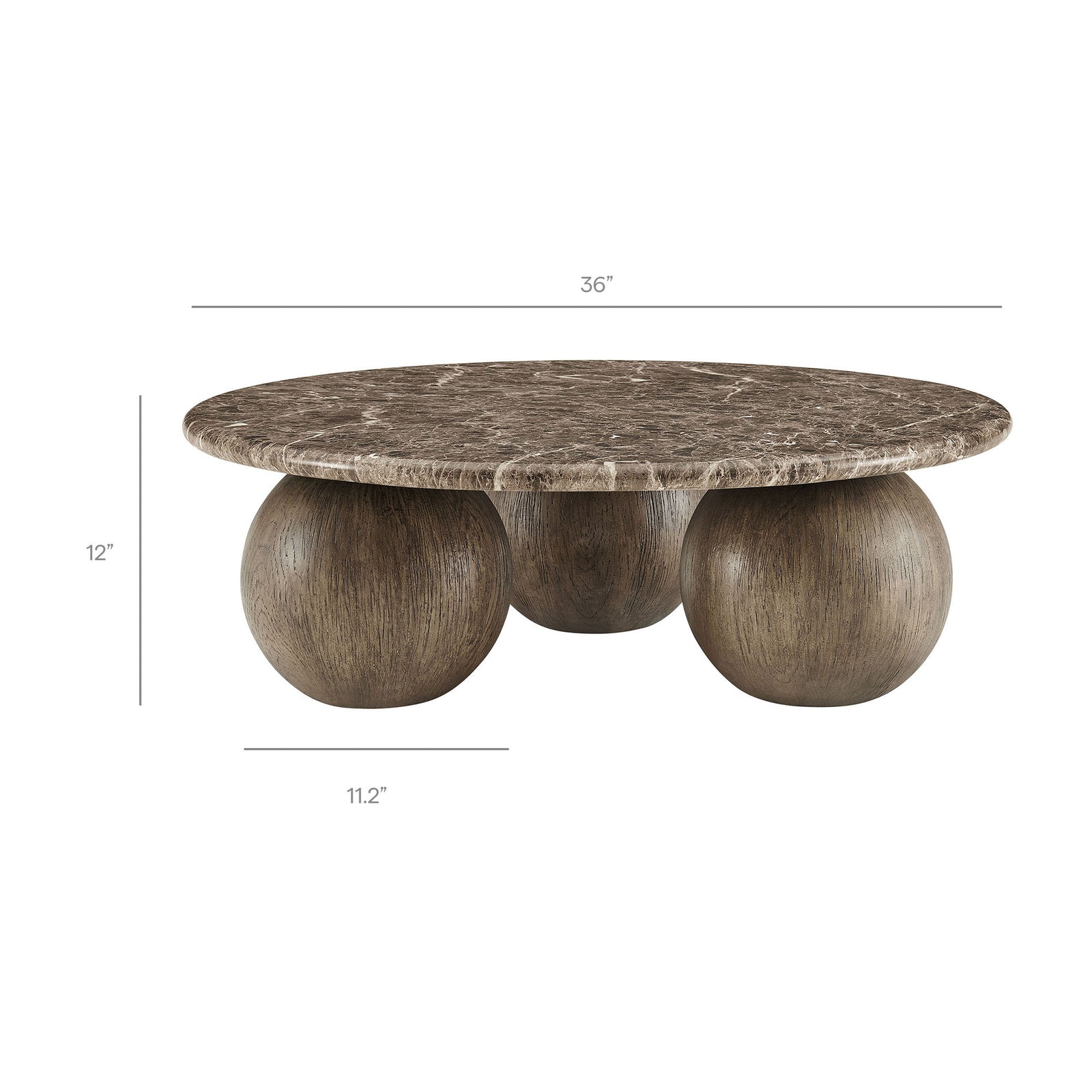 Pietra Indoor Outdoor Patio Round Coffee Table by Modway