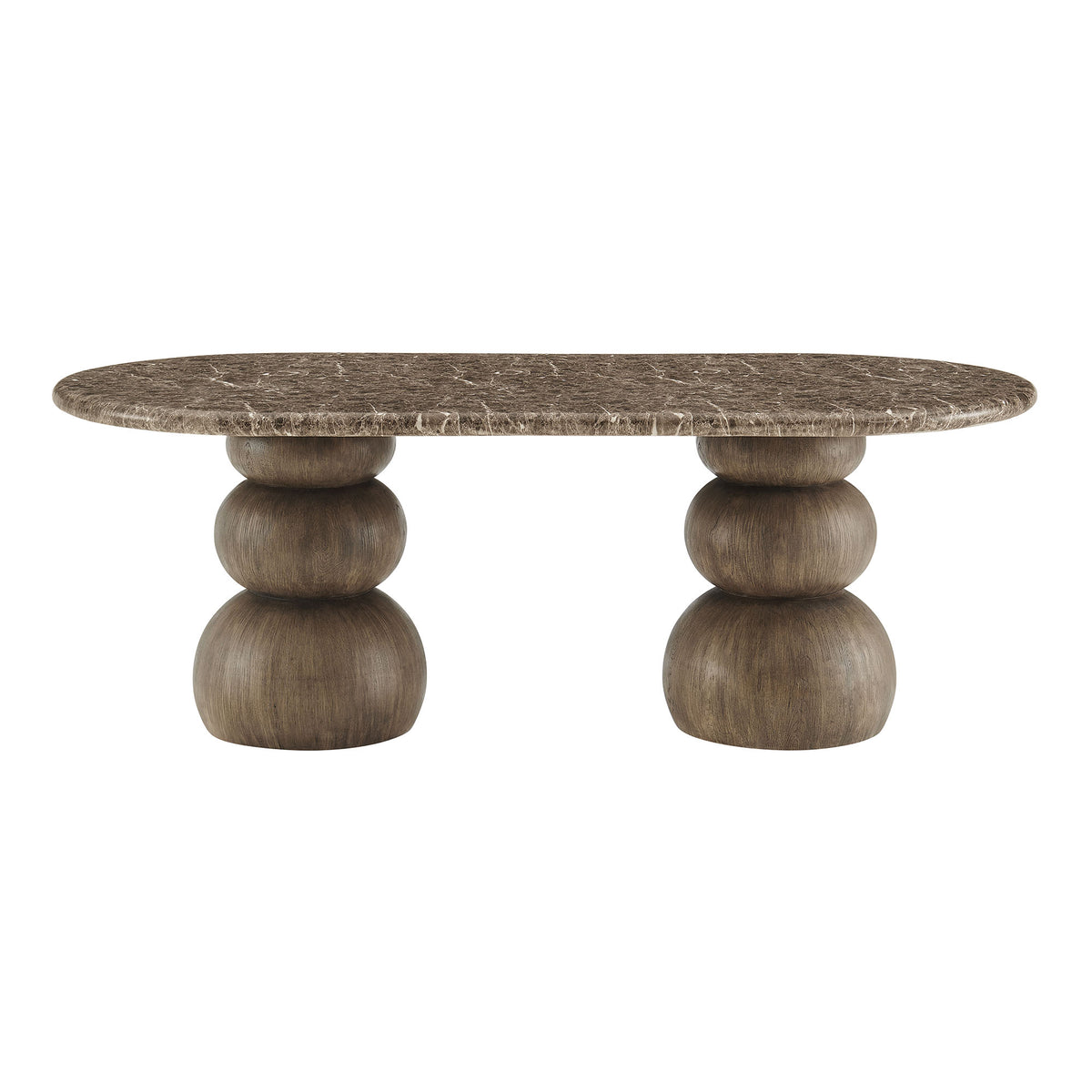 Pietra Indoor Outdoor Patio Oval Dining Table by Modway