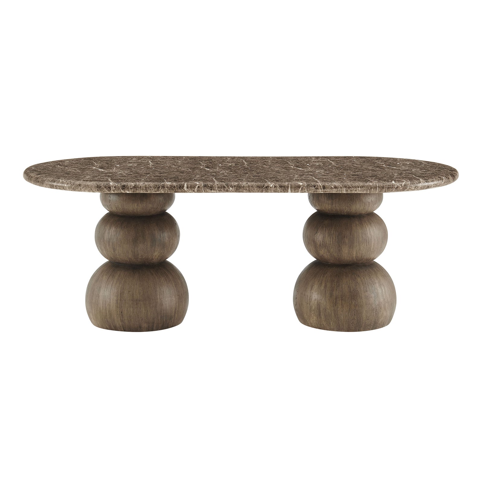 Pietra Indoor Outdoor Patio Oval Dining Table by Modway