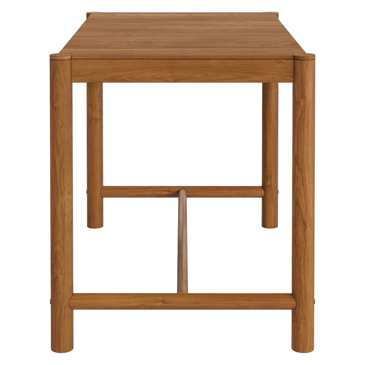 Eleni Rectangle 56-Inch Outdoor Patio Teak Wood Rectangular Bar Table by Modway