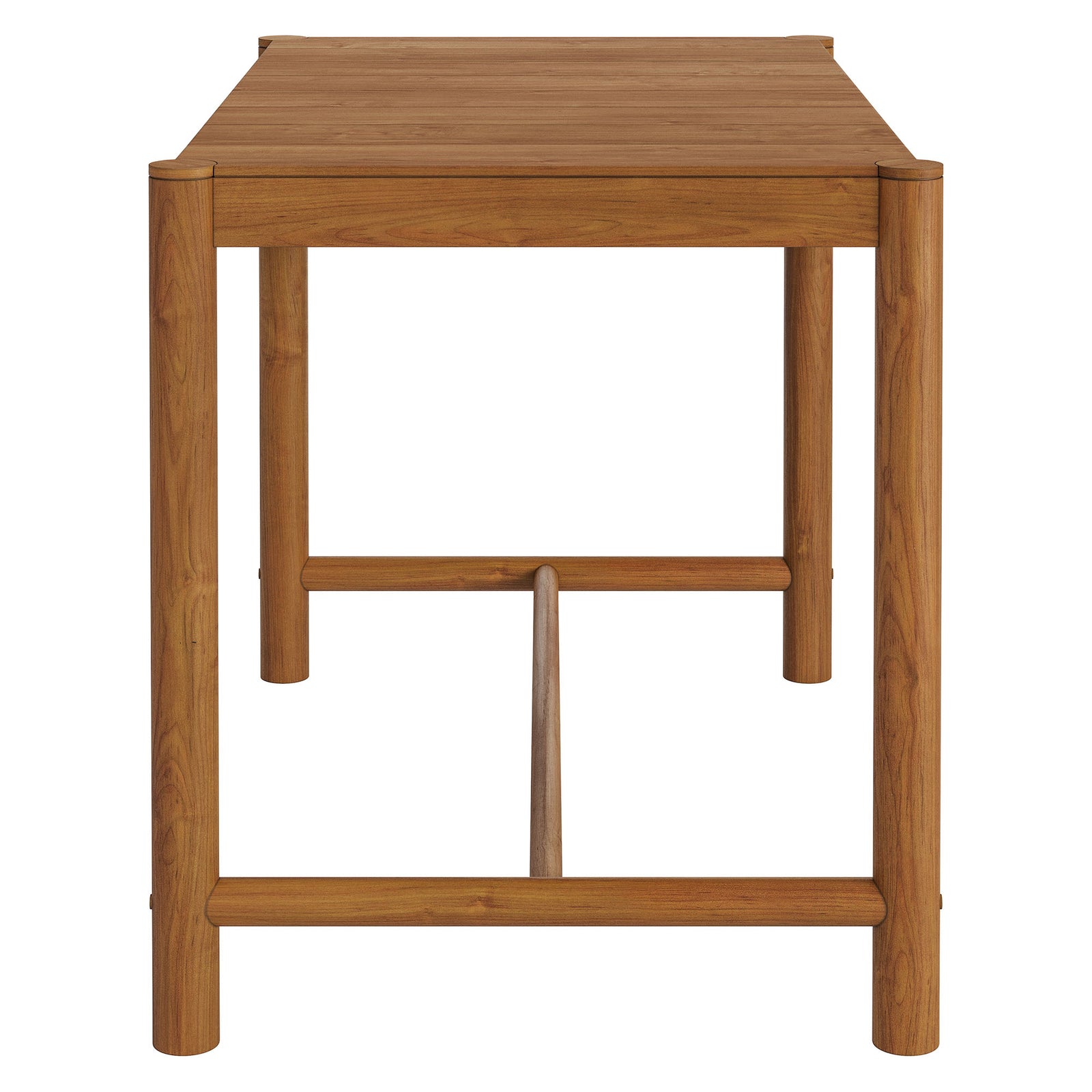 Eleni Rectangle 56-Inch Outdoor Patio Teak Wood Rectangular Bar Table by Modway