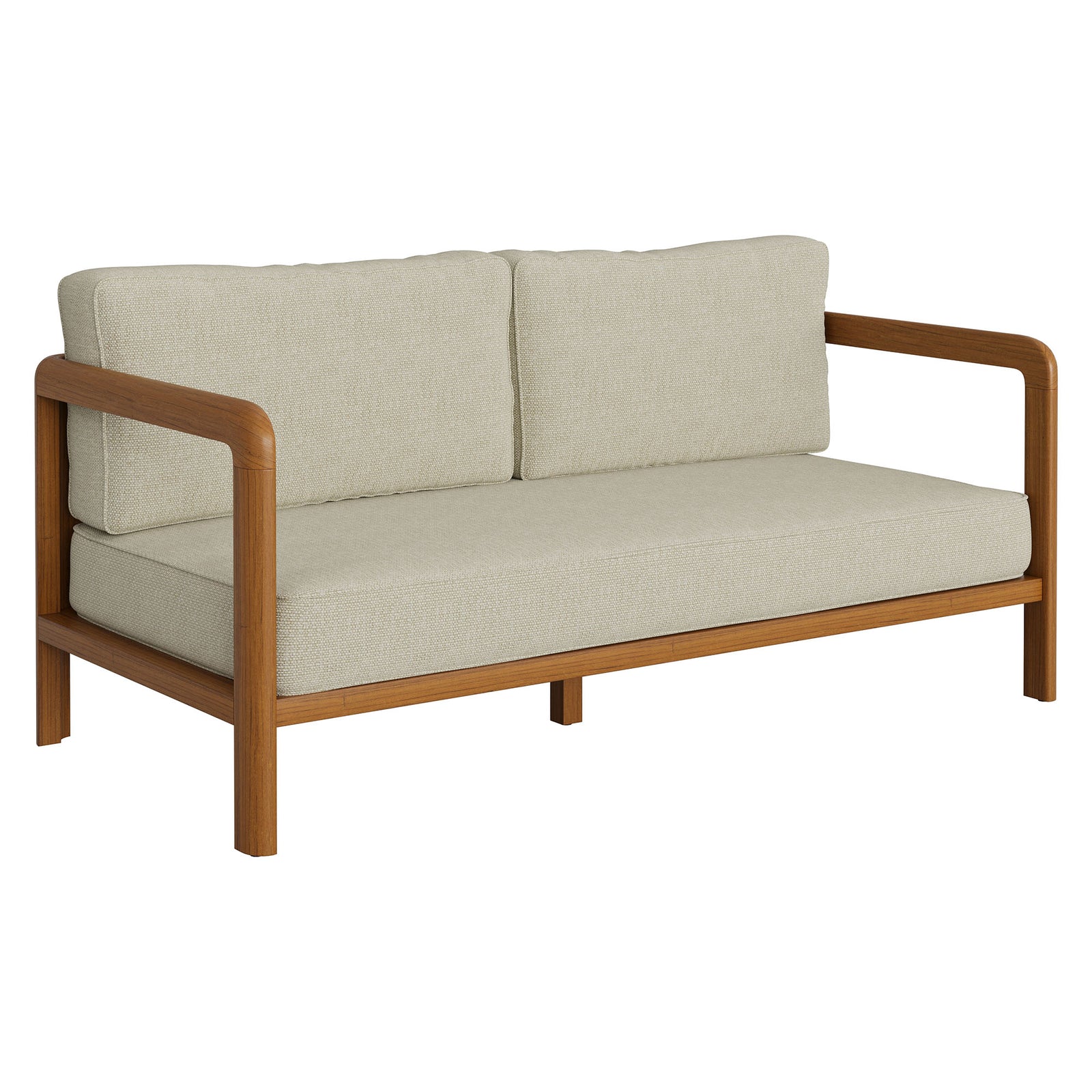 Kona Outdoor Patio Teak Wood Loveseat by Modway