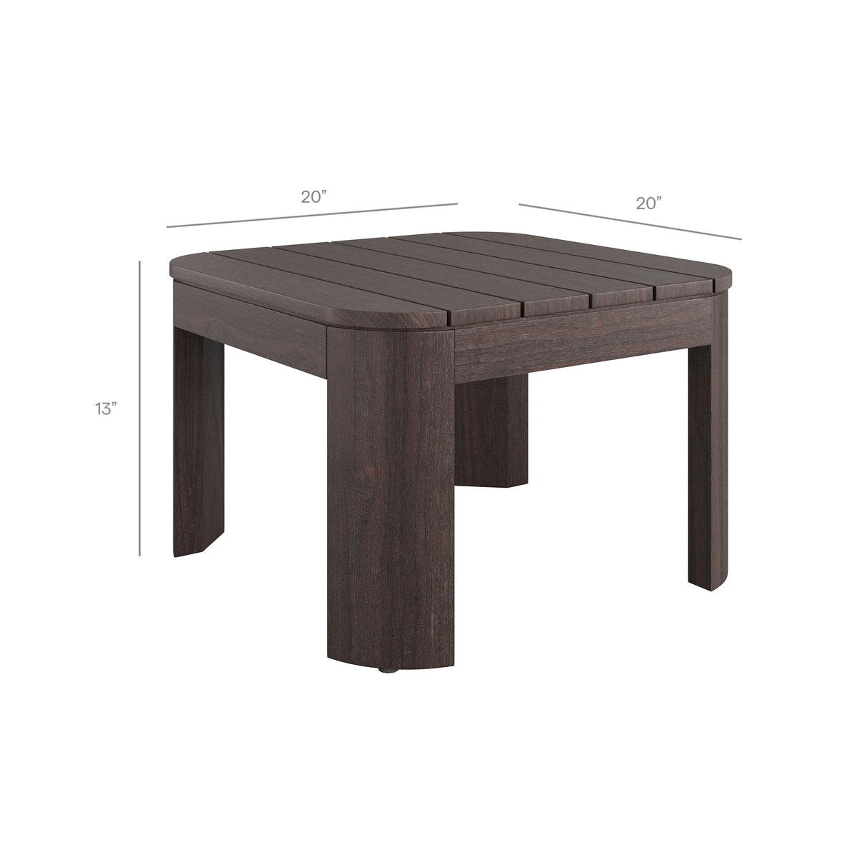 Kona Outdoor Patio Teak Wood Side Table by Modway