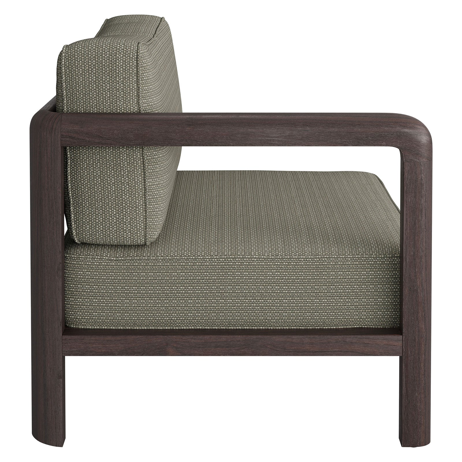 Kona Outdoor Patio Teak Wood Left-Arm Facing Modular Armchair by Modway