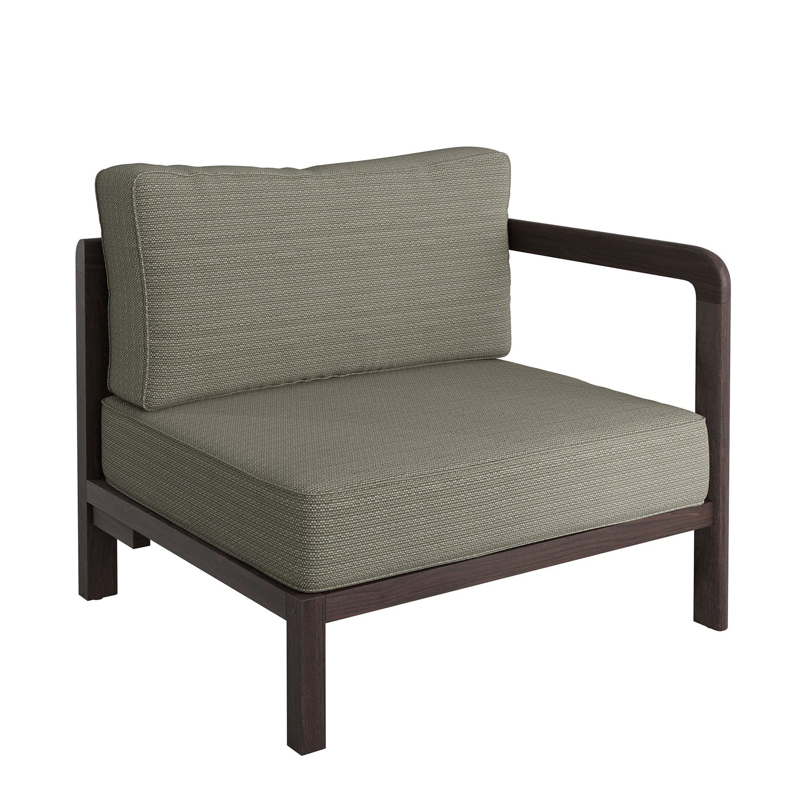 Kona Outdoor Patio Teak Wood Right-Arm Facing Modular Armchair by Modway