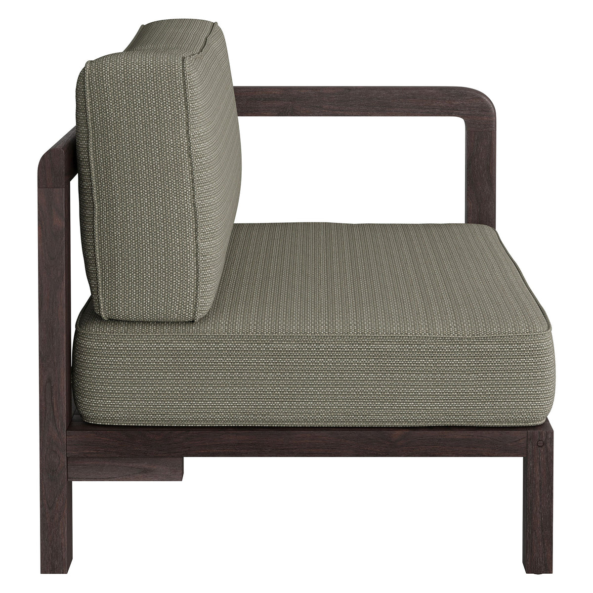 Kona Outdoor Patio Teak Wood Right-Arm Facing Modular Armchair by Modway