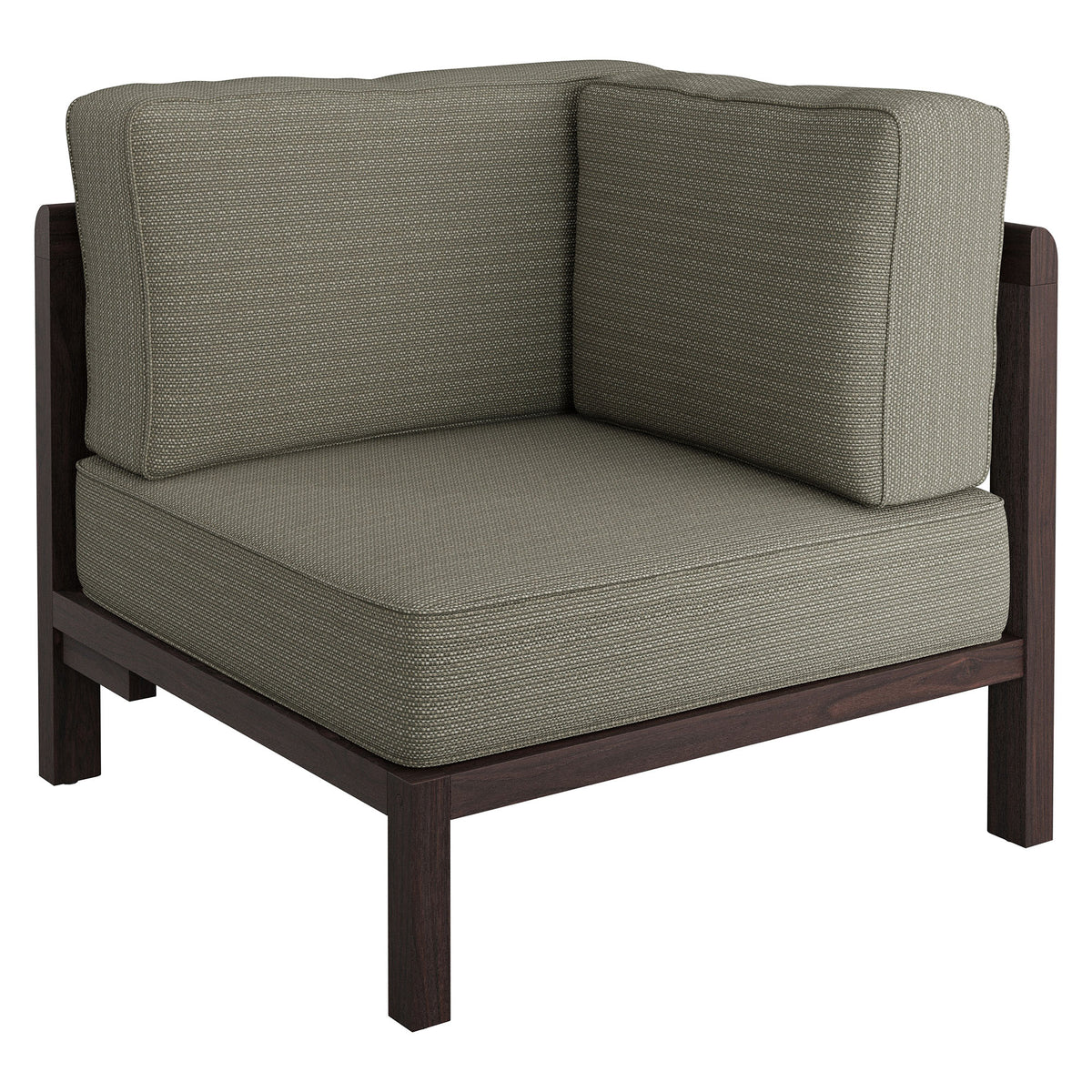 Kona Outdoor Patio Teak Wood Corner Modular Chair by Modway