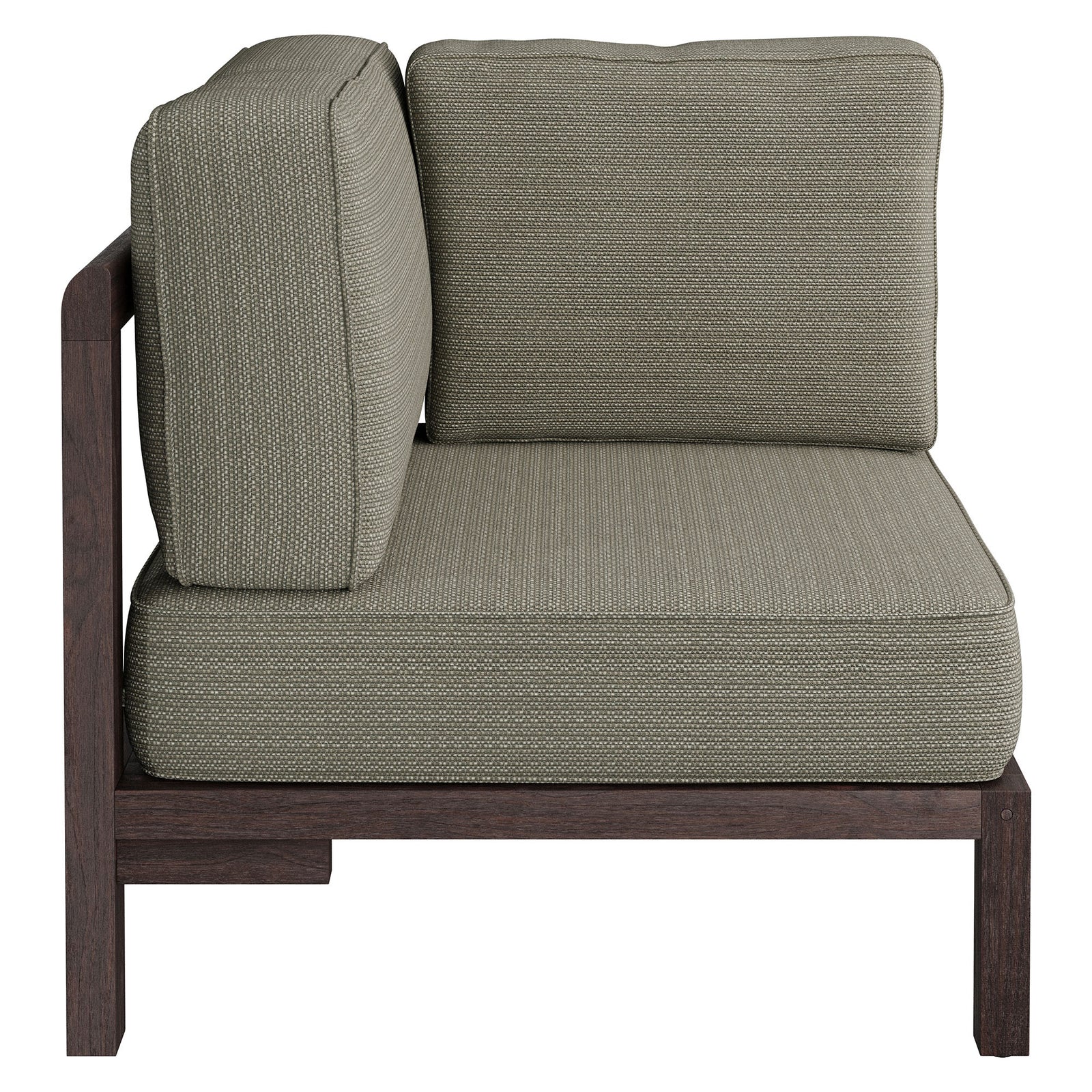 Kona Outdoor Patio Teak Wood Corner Modular Chair by Modway
