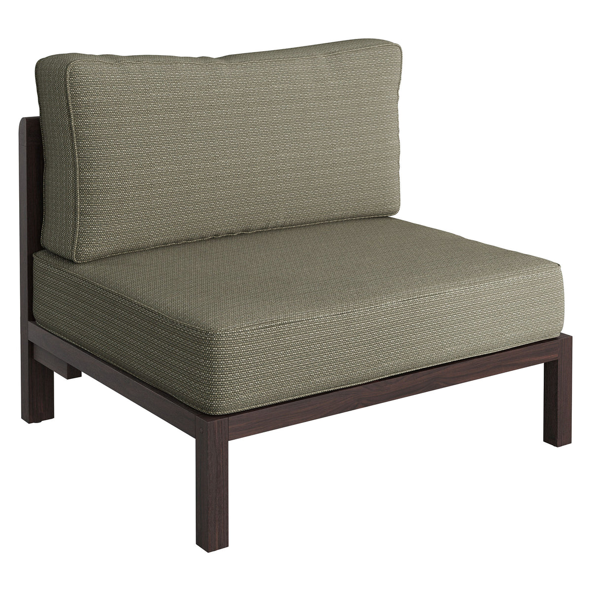 Kona L-Shaped Outdoor Patio Teak Wood Modular Sofa by Modway