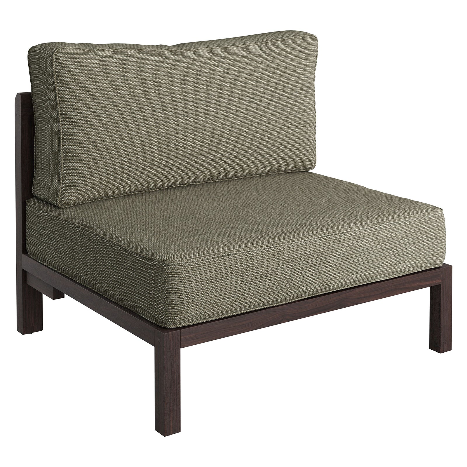 Kona L-Shaped Outdoor Patio Teak Wood Modular Sofa by Modway