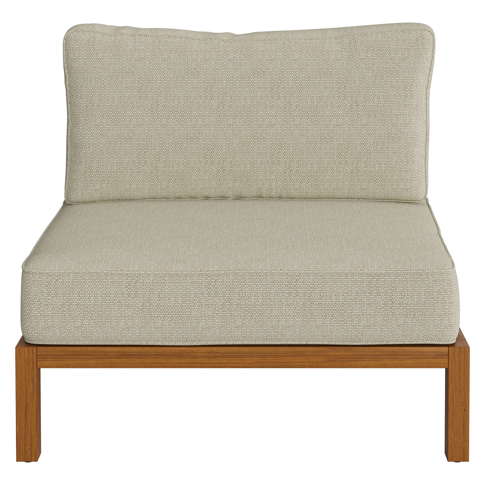 Kona Outdoor Patio Teak Wood Armless Modular Chair by Modway