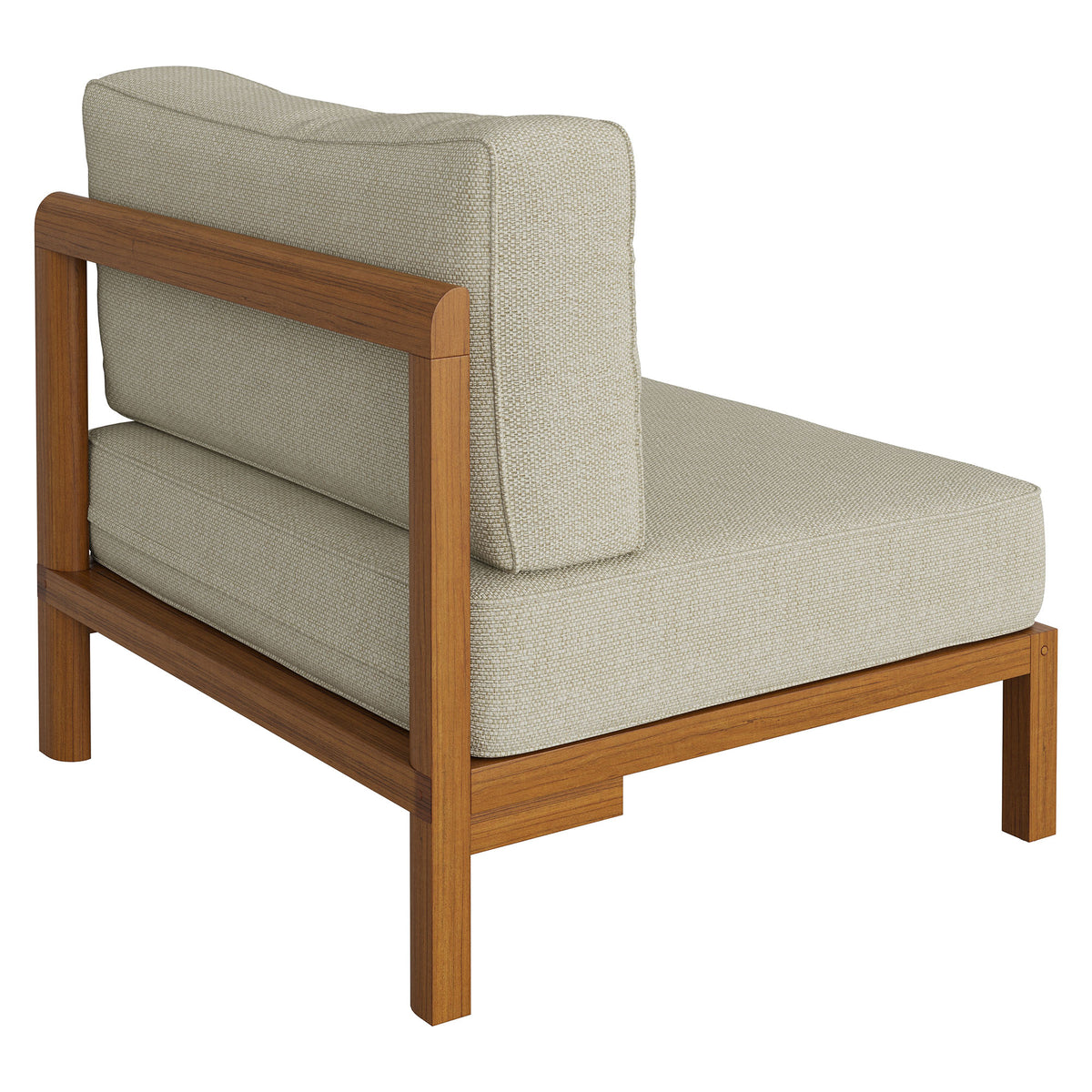 Kona Outdoor Patio Teak Wood Armless Modular Chair by Modway