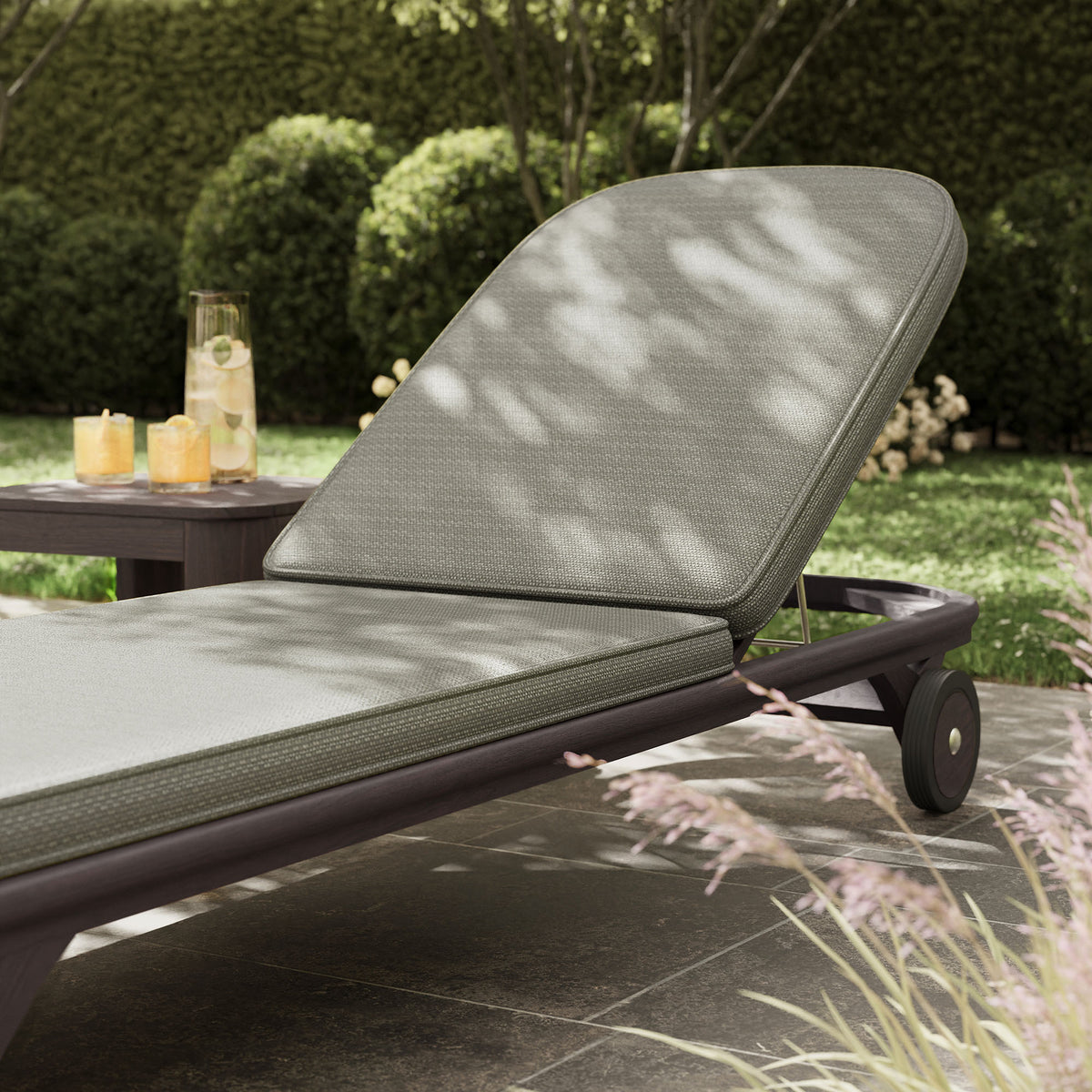 Kona Outdoor Patio Teak Wood Chaise Lounge Chair by Modway