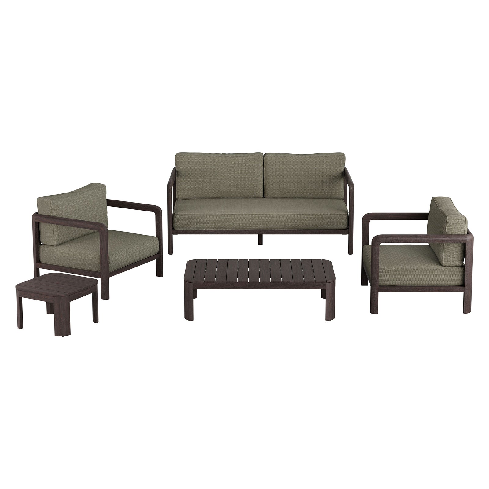 Kona 5-Piece Outdoor Patio Teak Wood Furniture Set by Modway