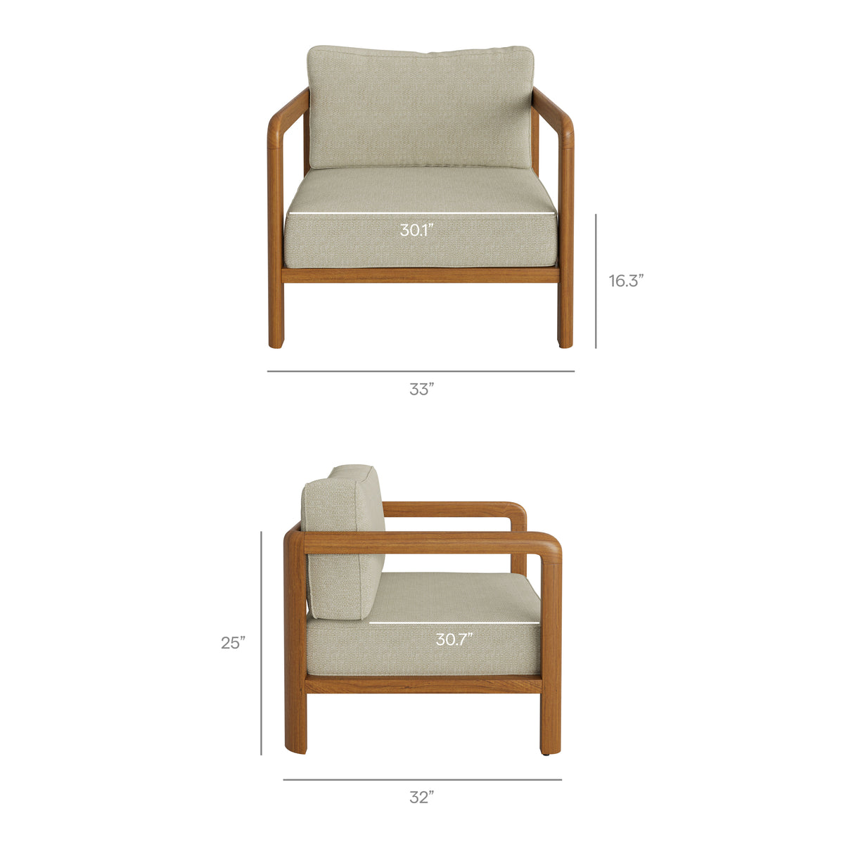 Kona 5-Piece Outdoor Patio Teak Wood Furniture Set by Modway