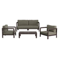 Kona 4-Piece Outdoor Patio Teak Wood Furniture Set by Modway
