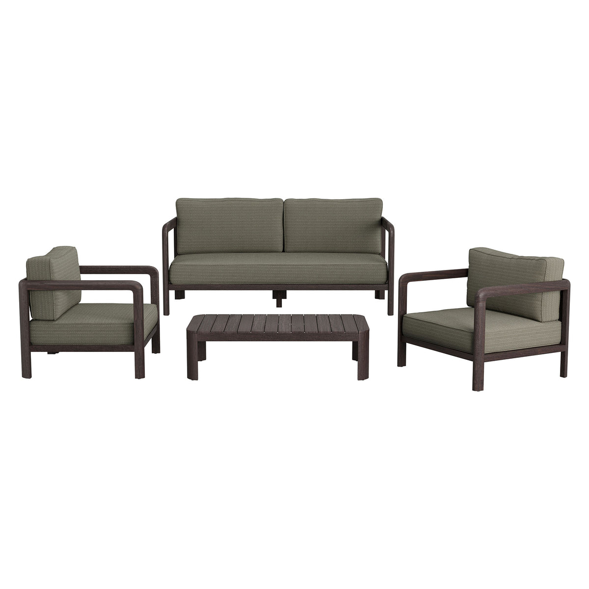 Kona 4-Piece Outdoor Patio Teak Wood Furniture Set by Modway