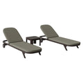 Kona 3-Piece Outdoor Patio Teak Wood Chaise Lounge Set by Modway