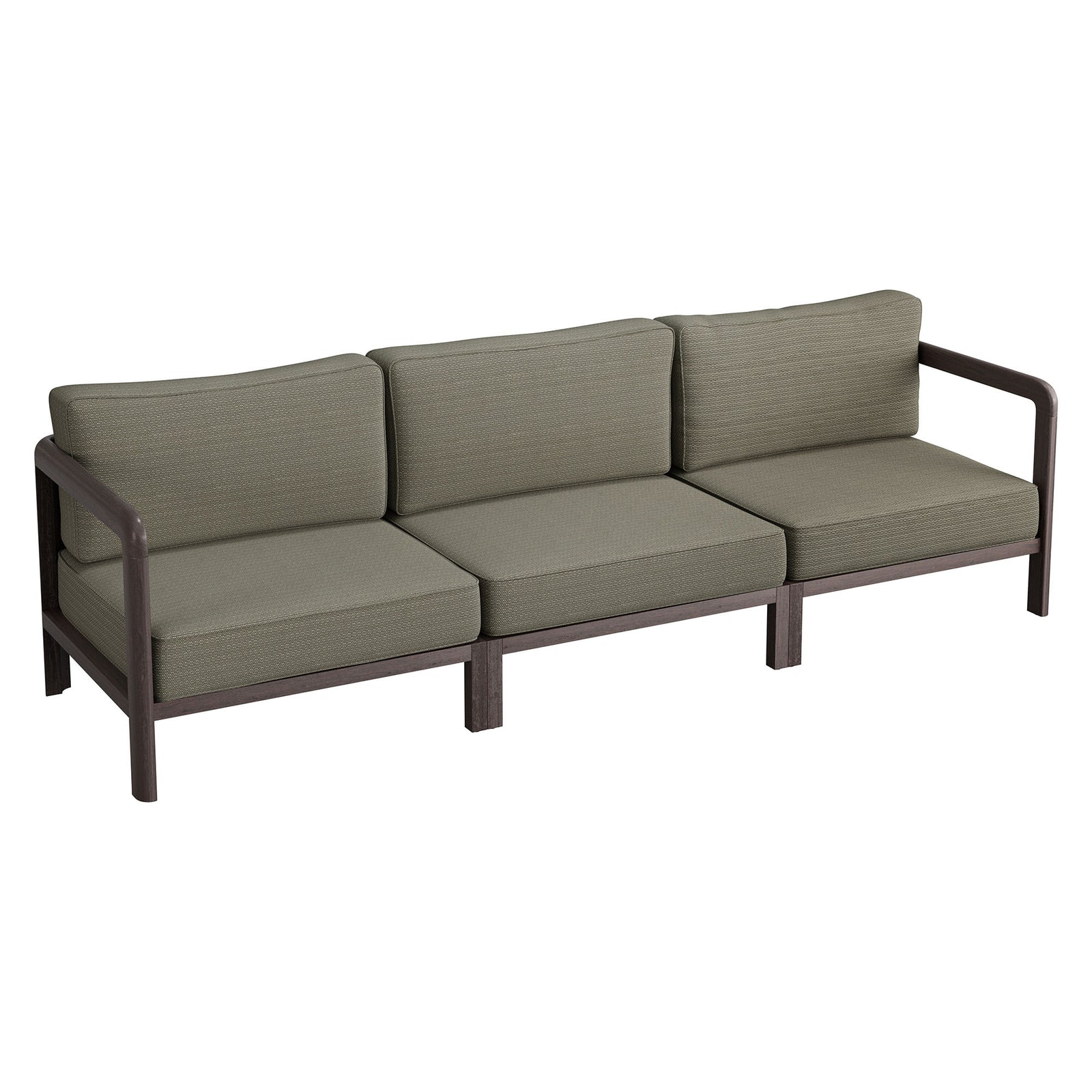 Kona 3-Piece Outdoor Patio Teak Wood Modular Sofa Set by Modway