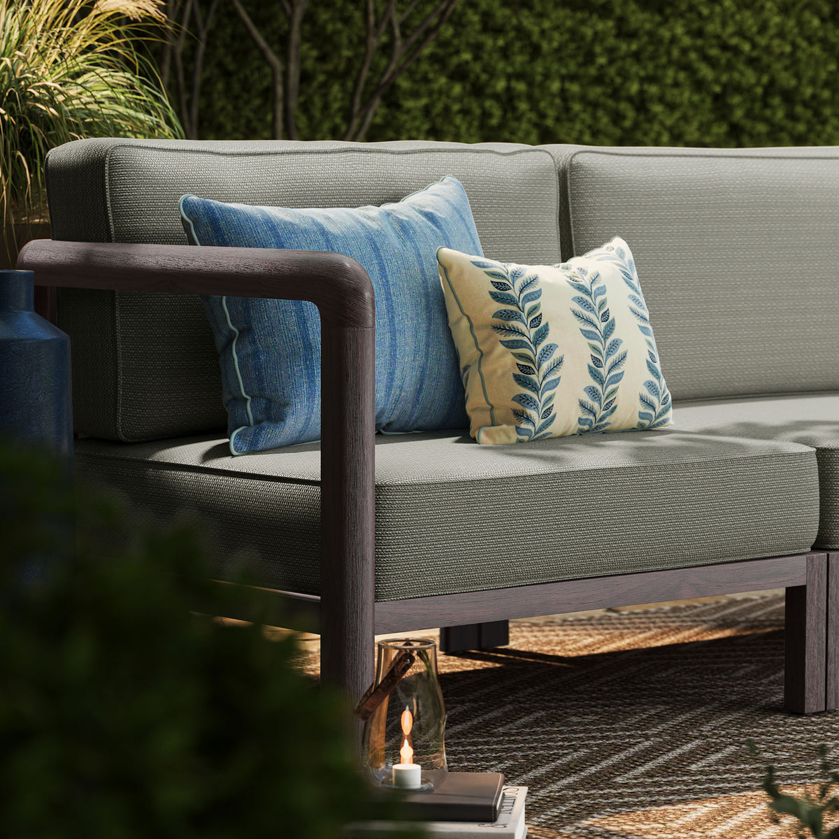 Kona 4-Piece Outdoor Patio Teak Wood Modular Sofa Set by Modway