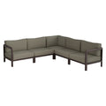 Kona 5-Piece Outdoor Patio Teak Wood Corner Modular Sofa by Modway