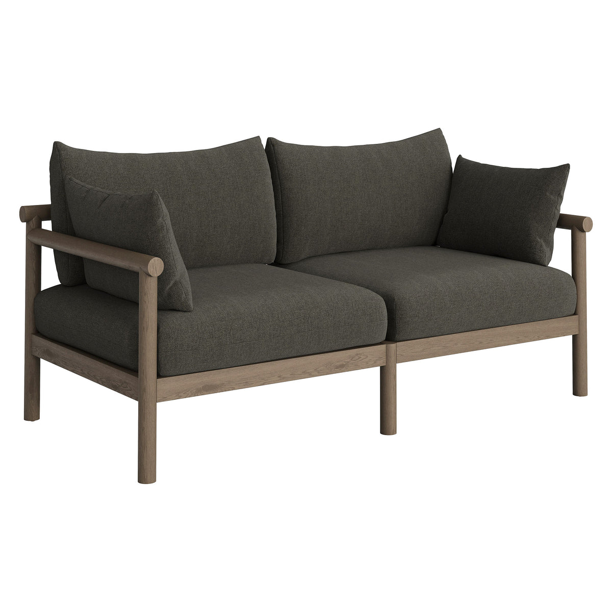 Eleni 2-Piece Outdoor Patio Teak Wood Loveseat with Ottoman Set by Modway