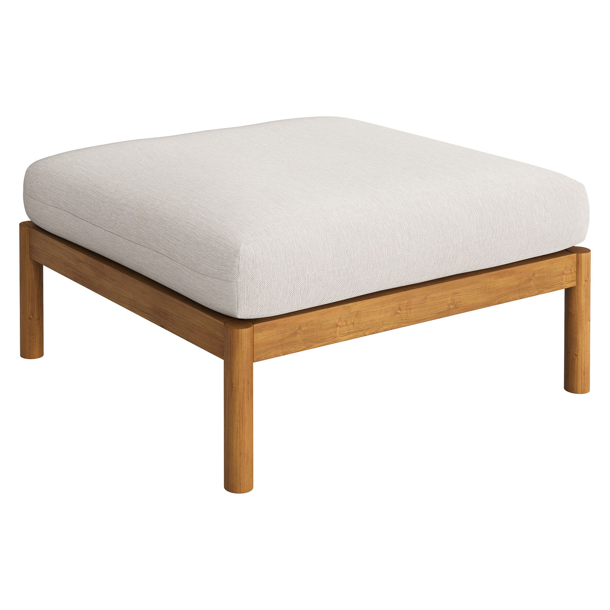 Eleni 2-Piece Outdoor Patio Teak Wood Loveseat with Ottoman Set by Modway