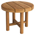 Eleni 20-Inch Round Outdoor Patio Teak Wood Side Table by Modway