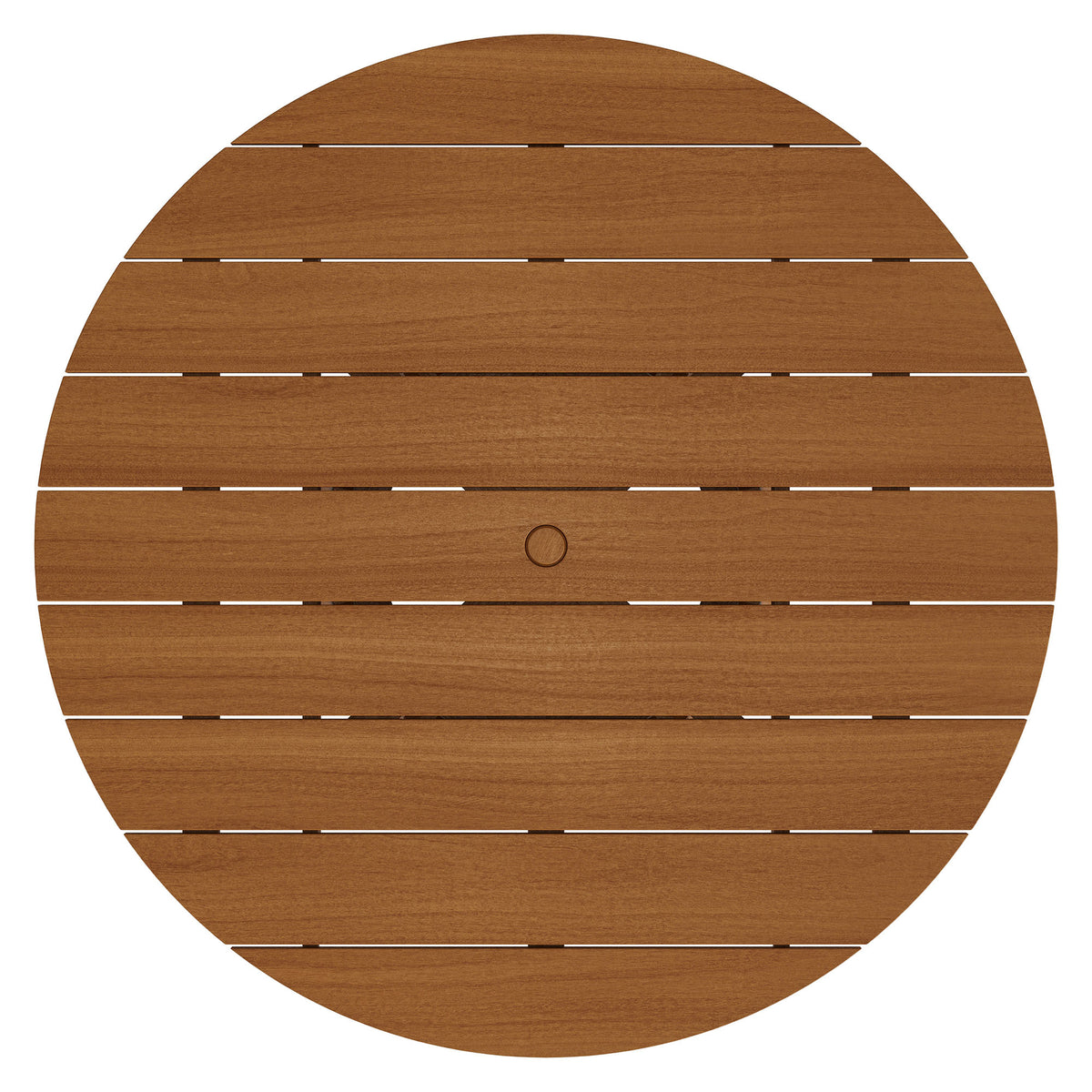 Lane 55 Inch Round Outdoor Patio Teak Wood Dining Table by Modway