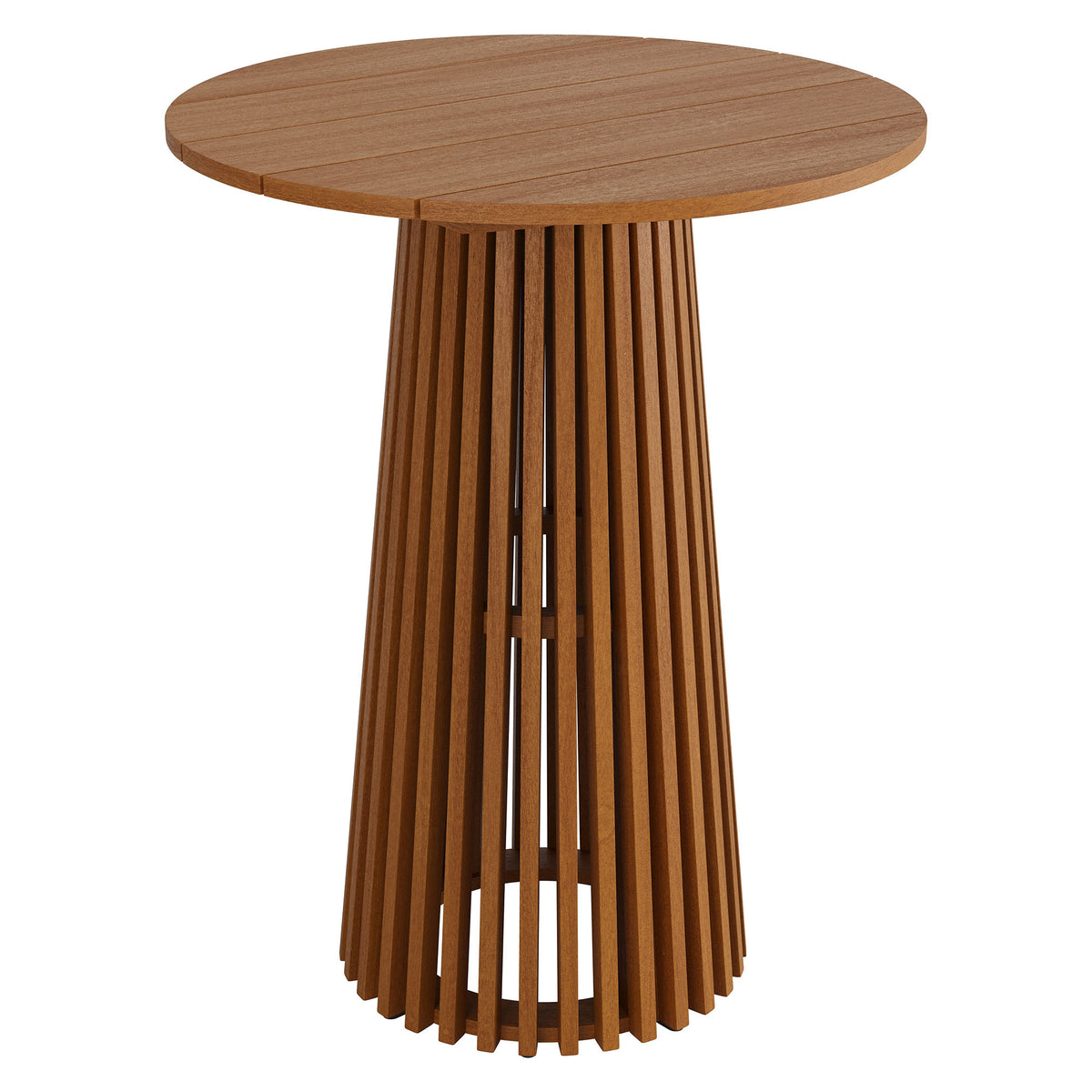 Lane 31 Inch Round Outdoor Patio Teak Wood Bar Table by Modway