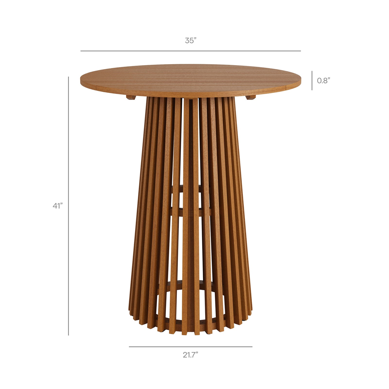 Reed 5-Piece Outdoor Patio Teak Wood Bar Set by Modway