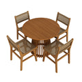 Rowe 5-Piece Outdoor Patio Teak Wood Dining Set by Modway