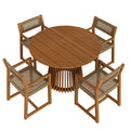 Reed 5-Piece Outdoor Patio Teak Wood Dining Set by Modway