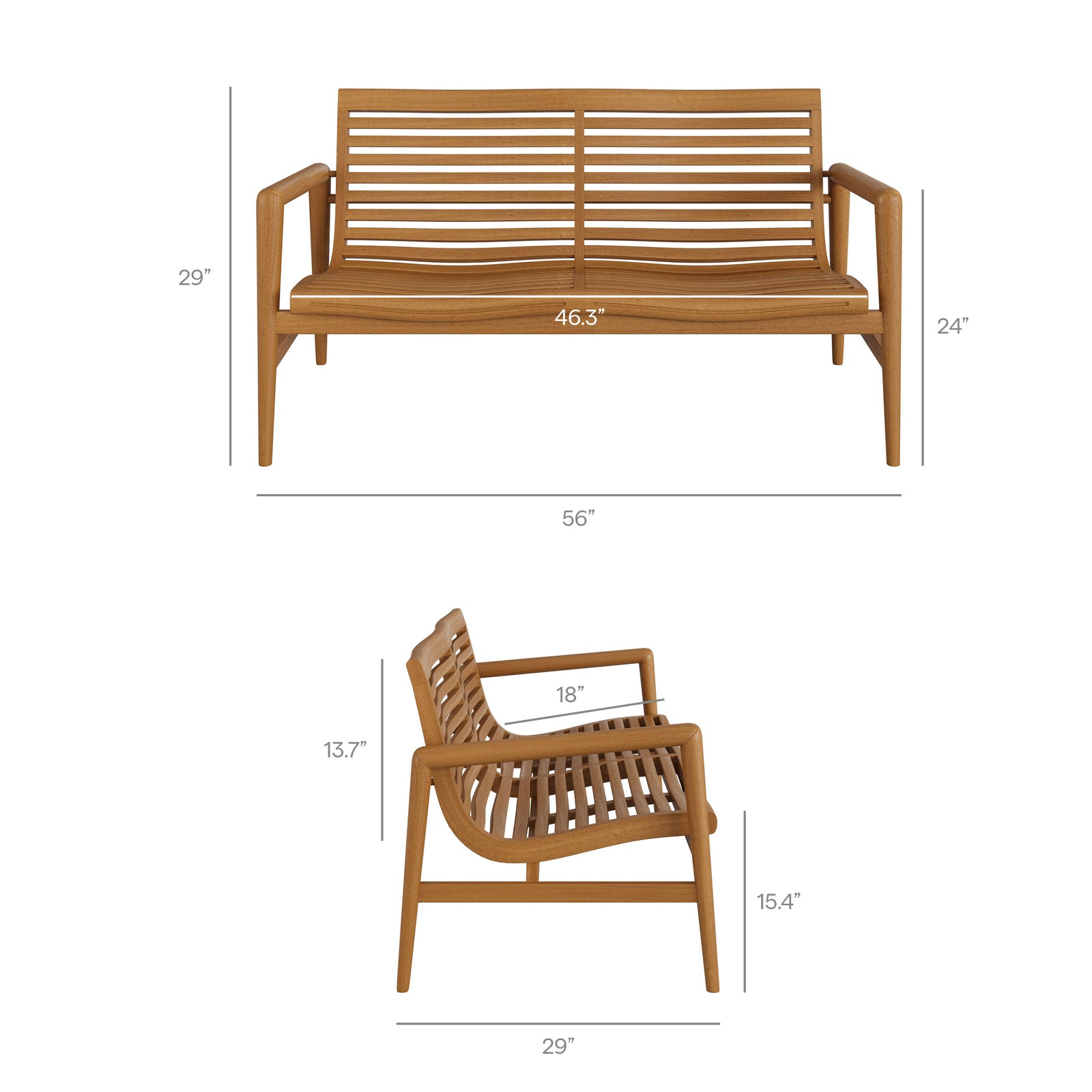 Hayden 4-Piece Outdoor Patio Teak Wood Furniture Set by Modway