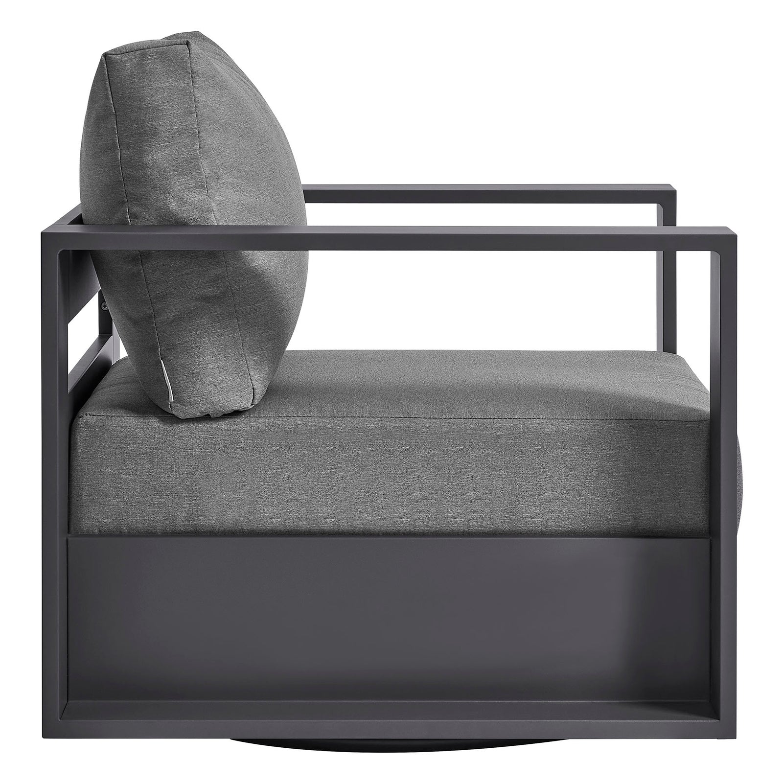 Tahoe Outdoor Patio Powder-Coated Aluminum Swivel Armchair by Modway